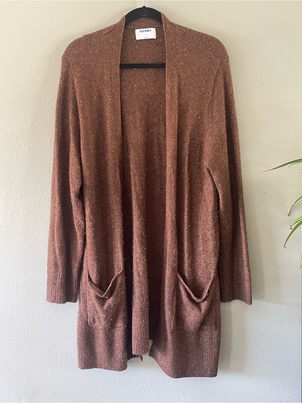 Old Navy Chestnut Open-Front Pocket Cardigan